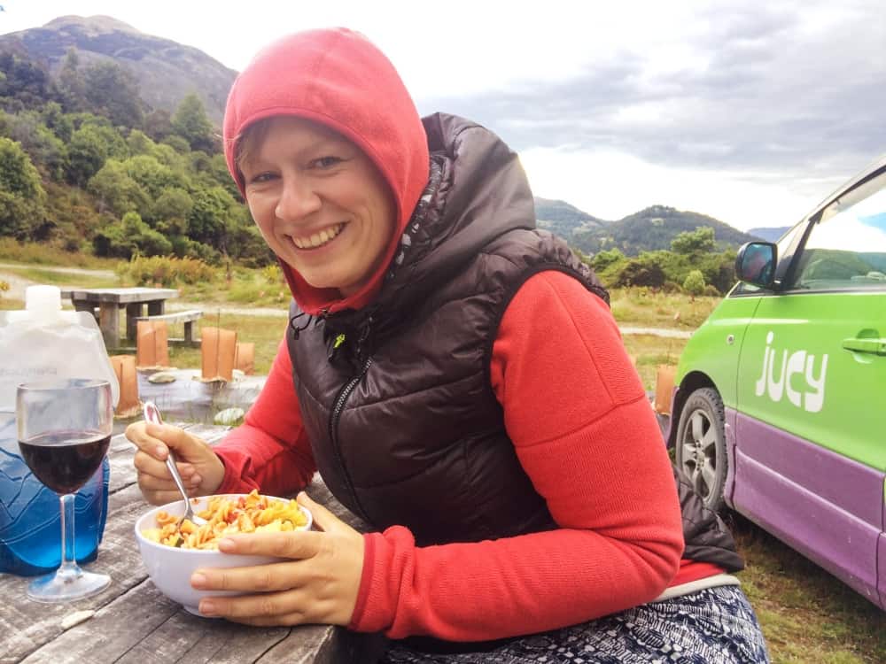 Meine etwas andere Pasta-Party am Abend zur vor auf dem Campingplatz